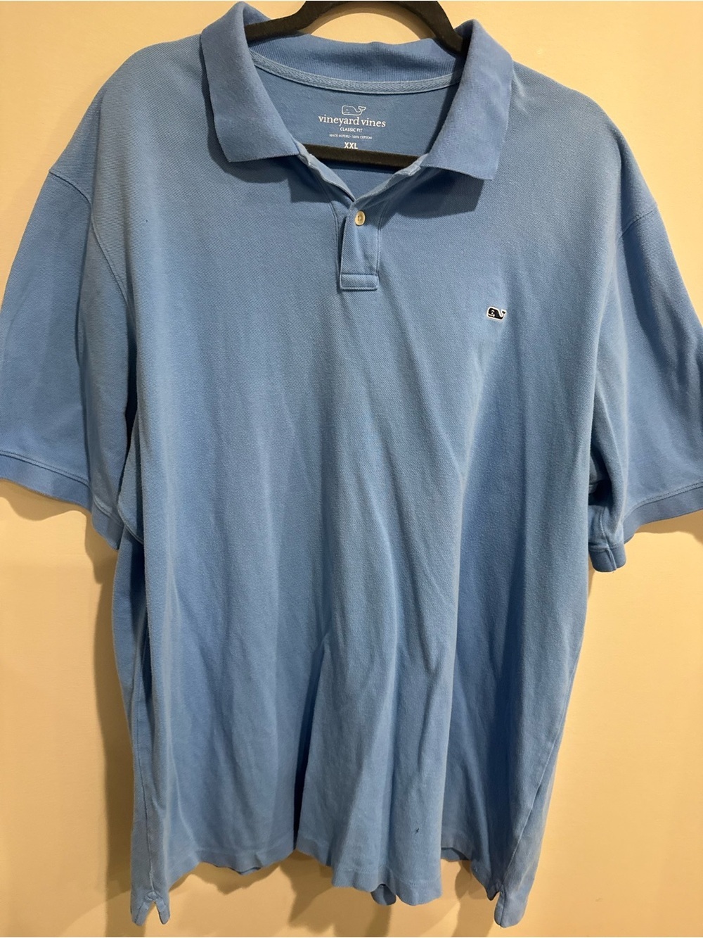 Vineyard Vines Men’s Sky Blue Polo Shirt with Whale Logo
